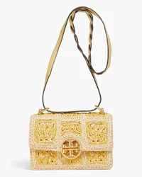 Tory Burch Miller small raffia and leather shoulder bag - Neutral Neutral