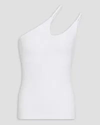 Enza Costa One-shoulder ribbed jersey top - White White