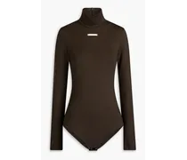 Maison Margiela Appliquéd stretch-jersey bodysuit - Neutral Neutral