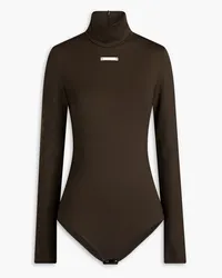 Maison Margiela Appliquéd stretch-jersey bodysuit - Neutral Neutral