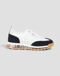 Thom Browne Tech Runner quilted neoprene and suede sneakers - White White