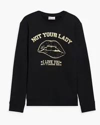 RED Valentino Printed French cotton-blend terry sweatshirt - Black Black