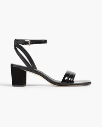 Sandro Glossed-leather sandals - Black Black