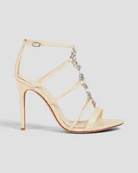 Alexandre Birman Alice 100 crystal-embellished leather sandals - White White