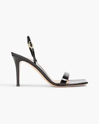 Gianvito Rossi Ribbon Stiletto 85 patent-leather sandals - Black Black