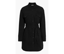 Rag & Bone Full Placket belted denim mini dress - Black Black