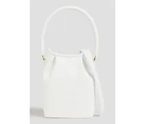 Dimple pebbled-leather tote - White