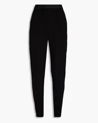 Maison Margiela Satin-trimmed cady slim-leg pants - Black Black