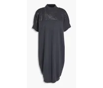 Sequin-embellished cashmere dress - Gray