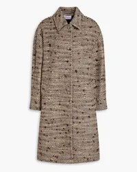 RED Valentino Wool-blend bouclé-tweed coat - Brown Brown