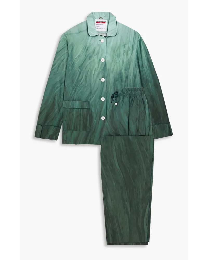 For Restless Sleepers Palmer printed cotton-poplin pajama set - Green Green