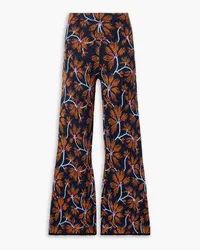 Ulla Johnson Zena jacquard-knit flared pants - Brown Brown