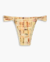 Cult Gaia Manon printed low-rise bikini briefs - Orange Orange