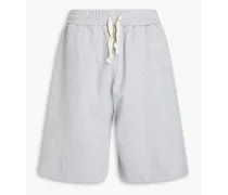 Damon cotton-fleece drawstring shorts - Gray