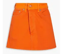 Denim mini skirt - Orange