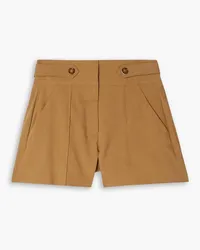 Veronica Beard Betty linen-blend shorts - Brown Brown