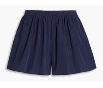Gathered taffeta shorts - Blue