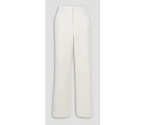 Wool straight-leg pants - White