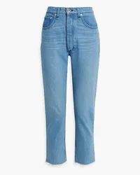 Rag & Bone Nina cropped high-rise straight-leg jeans - Blue Blue