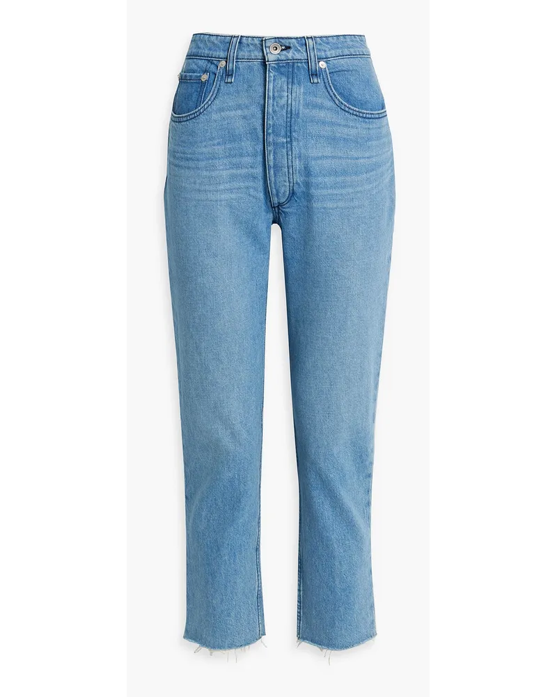 Rag & Bone Nina cropped high-rise straight-leg jeans - Blue Blue