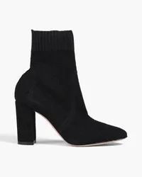 Gianvito Rossi Bouclé-knit sock boots - Black Black