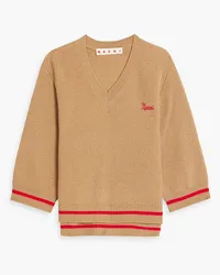 Marni Embroidered wool sweater - Brown Brown