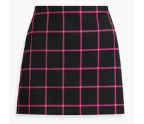 Alice Olivia - Elana checked twill mini skirt - Black