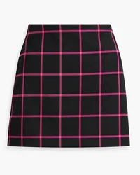 Alice + Olivia Alice Olivia - Elana checked twill mini skirt - Black Black