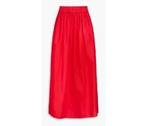 Silk-blend maxi skirt - Red