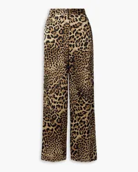 Nili Lotan Germain leopard-print silk-twill straight-leg pants - Animal print Animal