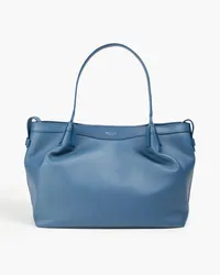 Serapian Small Secret pebbled-leather tote - Blue Blue