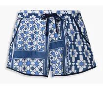 Hanna printed voile shorts - Blue