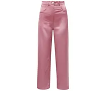 Marfa satin straight-leg pants - Pink