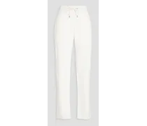 Brushed French cotton-terry track pants - White