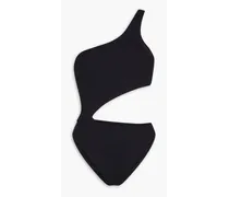 Nassau one-shoulder cutout swimsuit - Black