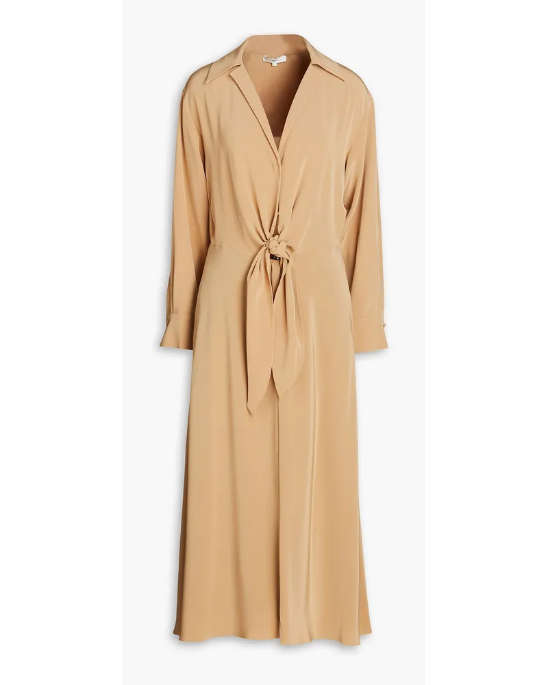 Vince Knotted cady midi dress - Neutral Neutral
