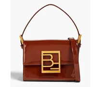 Patent-leather shoulder bag - Brown