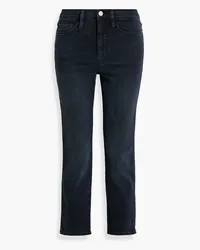 Frame Denim Le Pixie Sylvie cropped high-rise straight-leg jeans - Blue Blue