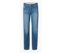 Piper low-rise straight-leg jeans - Blue