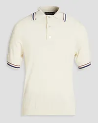 Dolce & Gabbana Pointelle-knit silk polo shirt - White White