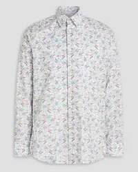 Paul Smith Floral-print cotton-poplin shirt - Blue Blue