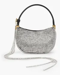 Magda Butrym Vesna micro leather-trimmed embellished canvas bag - Metallic Metallic