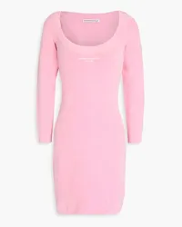 Alexander Wang Appliquéd cotton-blend chenille mini dress - Pink Pink