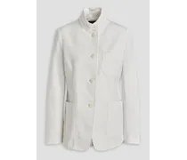 Sid cotton-blend crepe jacket - White