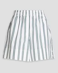 3.1 phillip lim Striped cotton-blend poplin shorts - White White