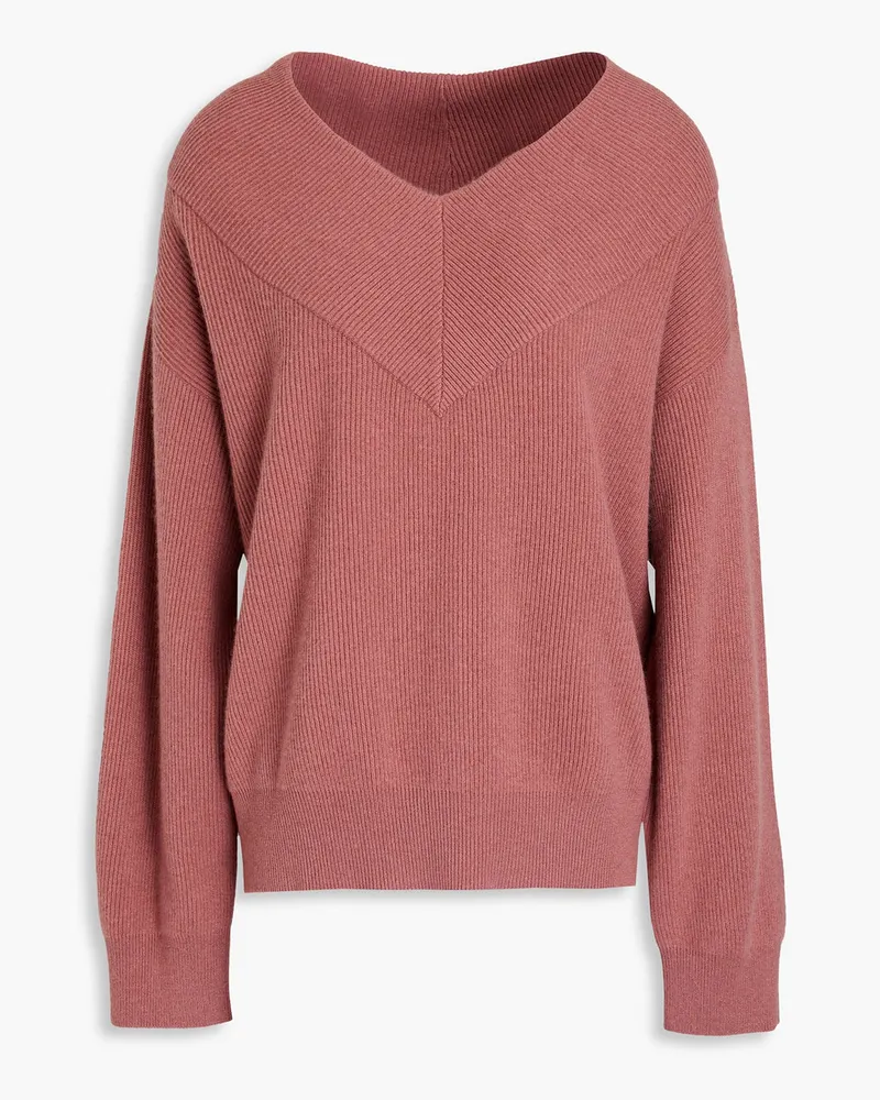 Ribbed cashmere sweater - Pink
