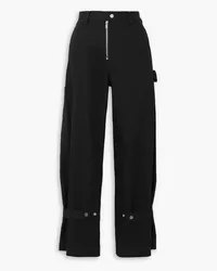 Dion Lee Cotton-drill straight-leg pants - Black Black