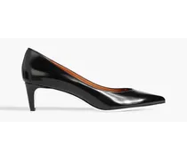 Glossed-leather pumps - Black