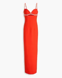 Rachel Gilbert Kyra crystal-embellished crepe gown - Red Red