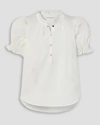 APIECE APART Los Altos ruffled cotton-poplin top - White White